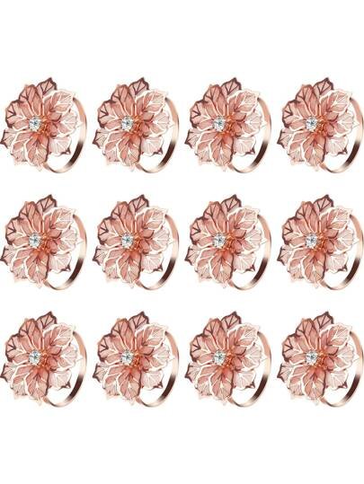 Rose Gold Flower Napkin Ring