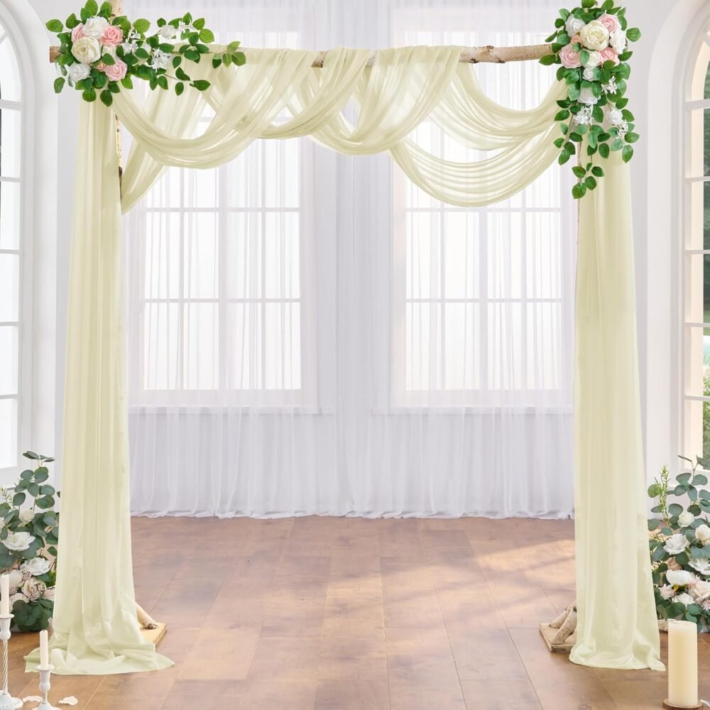 Wedding Arch Draping Fabric White Arch