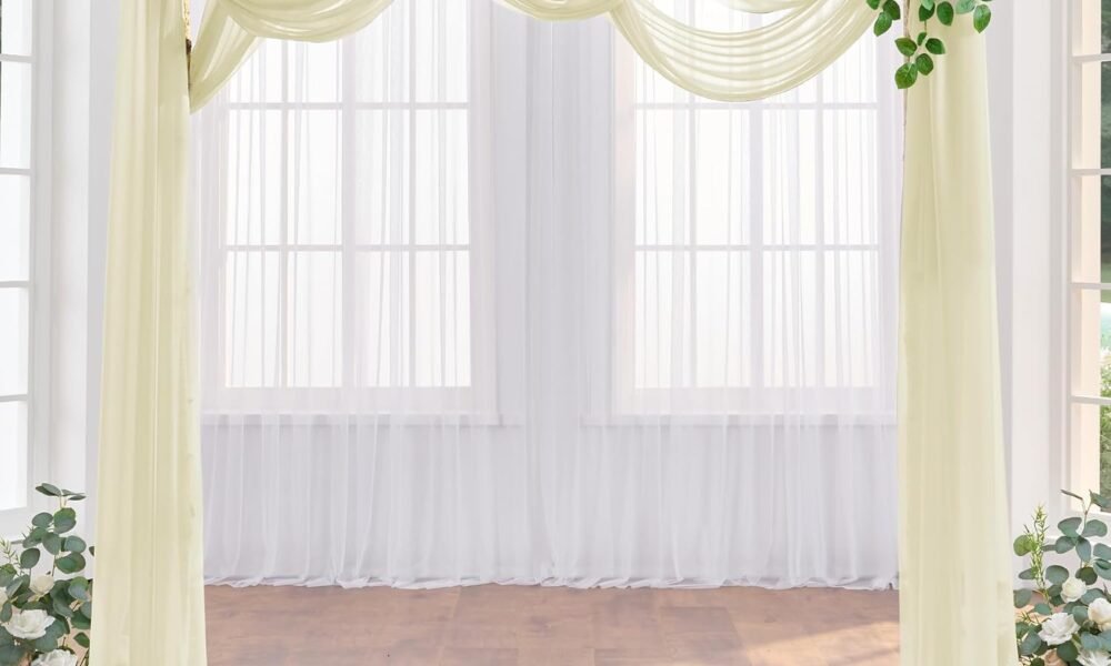Wedding Arch Draping Fabric White Arch