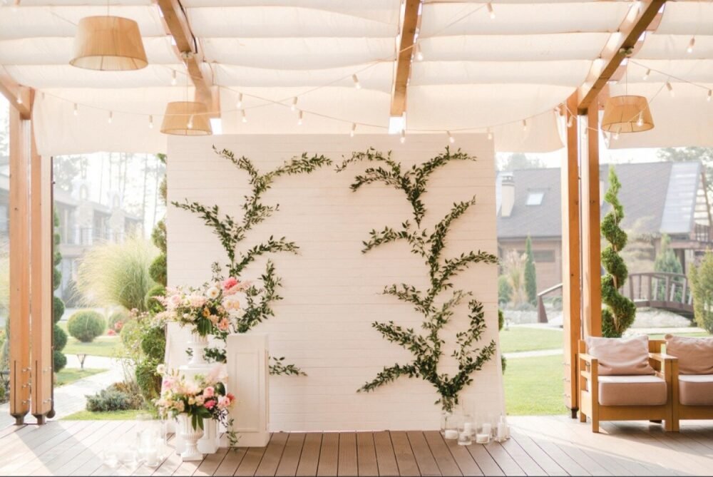 Wedding Plush Greenery Backdrop