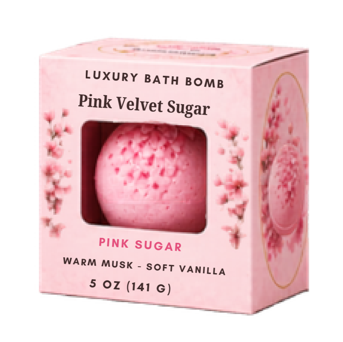 Island Silk Fizz – Pink Velvet Sugar Luxury Bath Bomb