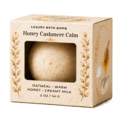 Island Silk Fizz – Honey Cashmere Calm Luxury Bath Bomb